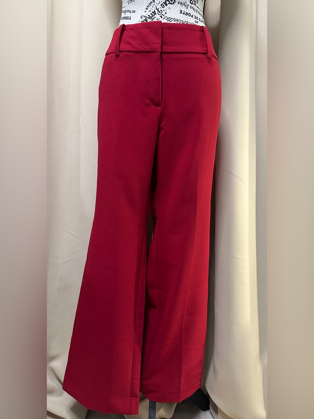 Ann Taylor Factory The Trouser Red Mid Rise Pants 12P NWT